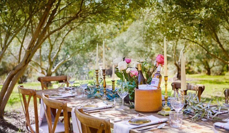 Wedding table setup