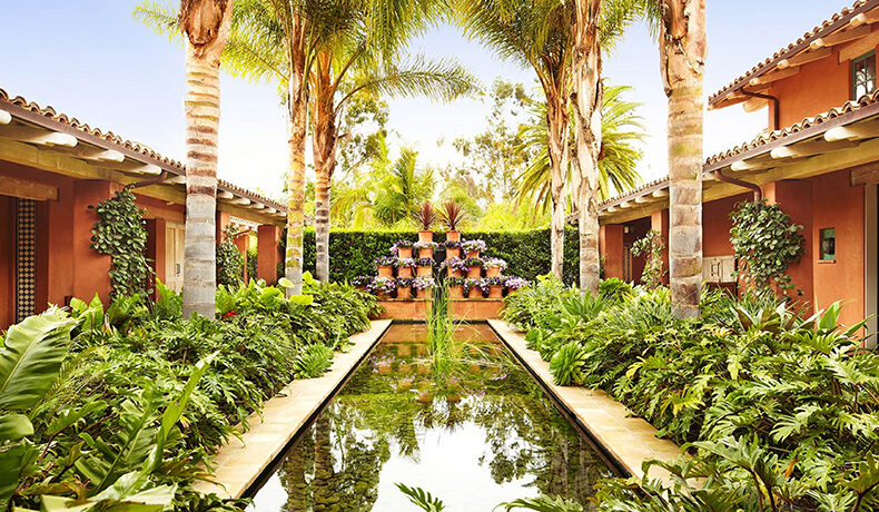 Spa pool and gardens