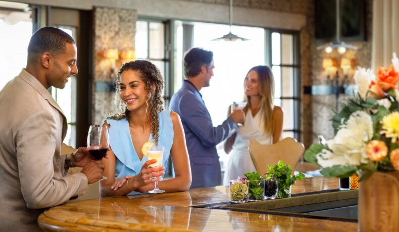 African American Couple enjoying the Pony Room