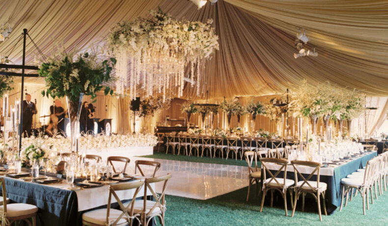 Croquet Lawn Tented for Wedding Reception