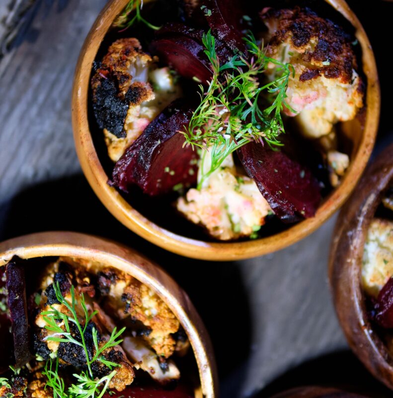 a colorful vegetable dish