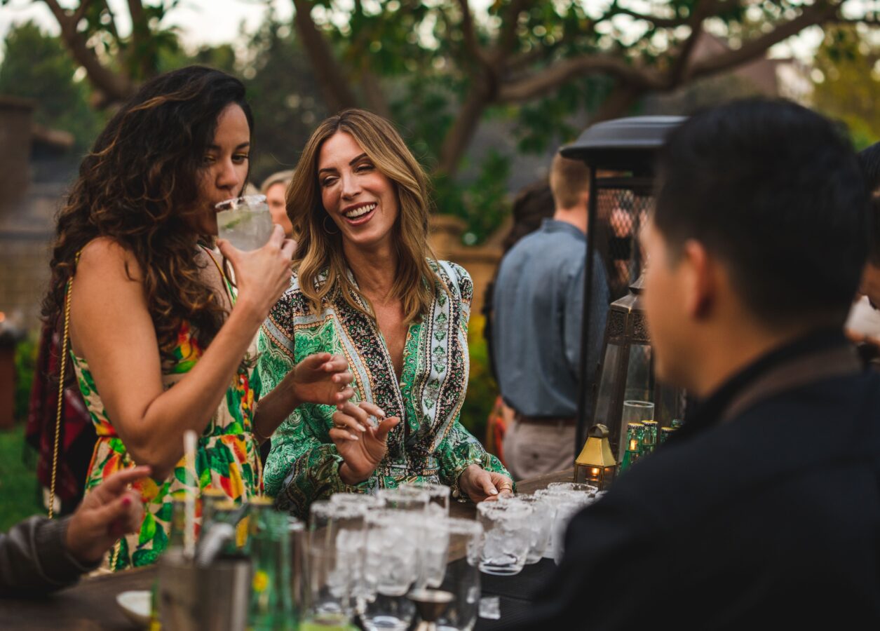 friends at an outdoor event