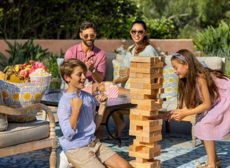 Family playing games