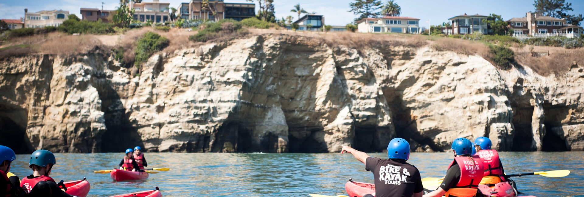 people kayaking at La Jolla shores