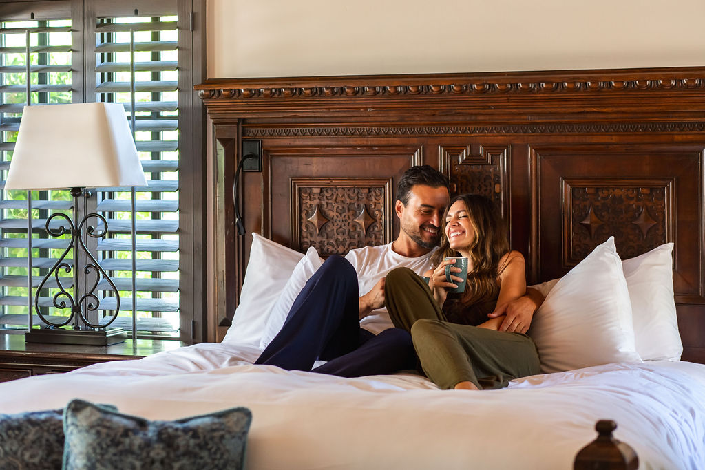 Romantic Couple on Bed
