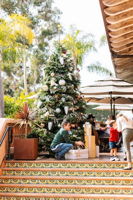 Christmas tree on Pony Room patio
