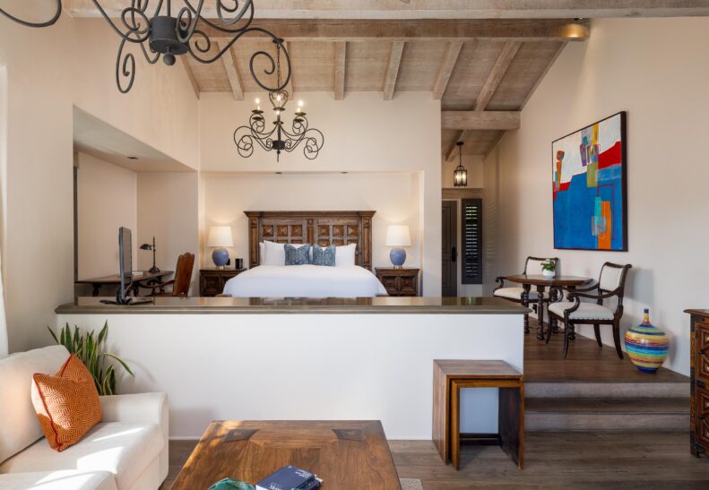 Agave King Suite living area and king bed