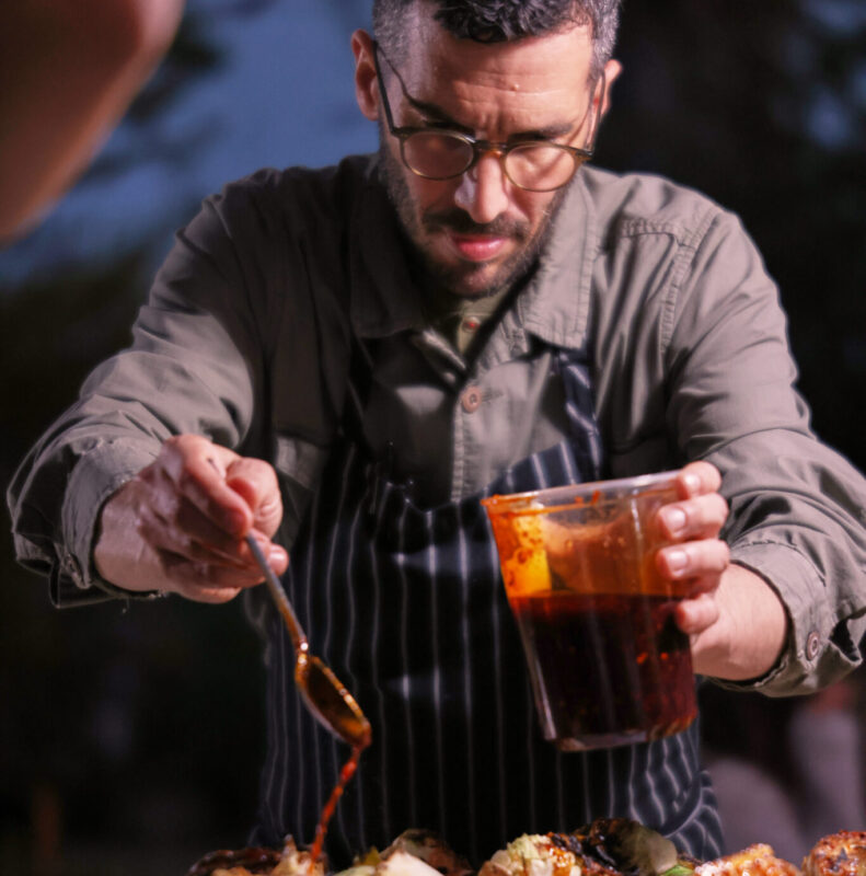 Chef Brian Redzikowski preparing food